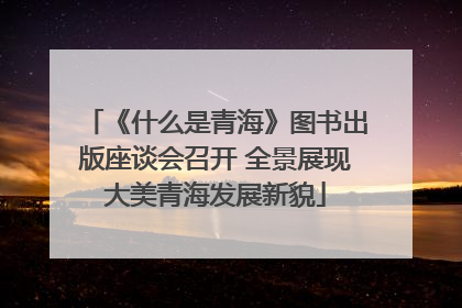 《什么是青海》图书出版座谈会召开 全景展现大美青海发展新貌