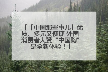 「中国那些事儿」优质、多元又便捷 外国消费者大赞“中国购”是全新体验！