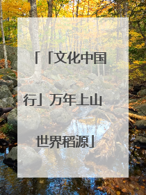 「文化中国行」万年上山 世界稻源