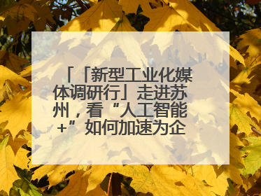 「新型工业化媒体调研行」走进苏州，看“人工智能+”如何加速为企业“变现”