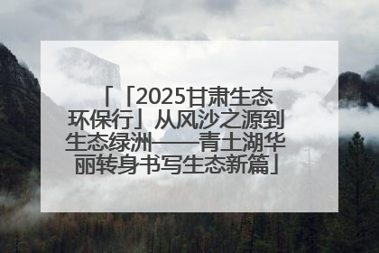 「2025甘肃生态环保行」从风沙之源到生态绿洲——青土湖华丽转身书写生态新篇