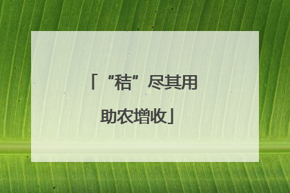 “秸”尽其用 助农增收
