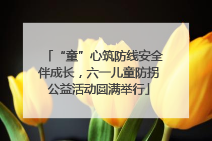 “童”心筑防线安全伴成长，六一儿童防拐公益活动圆满举行