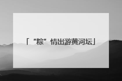 “粽”情出游黄河坛