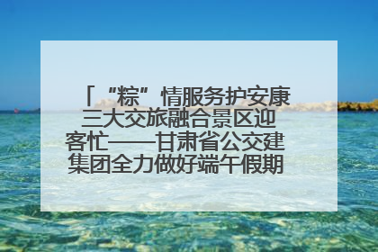 “粽”情服务护安康 三大交旅融合景区迎客忙——甘肃省公交建集团全力做好端午假期景区运营工作