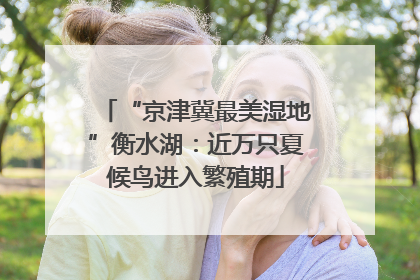 “京津冀最美湿地”衡水湖：近万只夏候鸟进入繁殖期