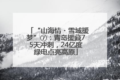 “山海情・雪域援梦”⑦：青岛援藏75天冲刺，24亿度绿电点亮高原
