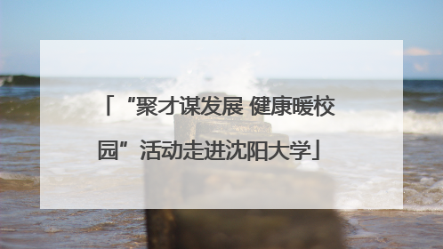 “聚才谋发展 健康暖校园”活动走进沈阳大学
