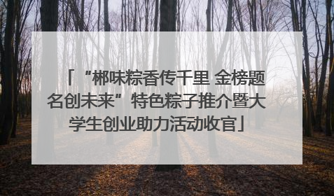 “郴味粽香传千里 金榜题名创未来”特色粽子推介暨大学生创业助力活动收官
