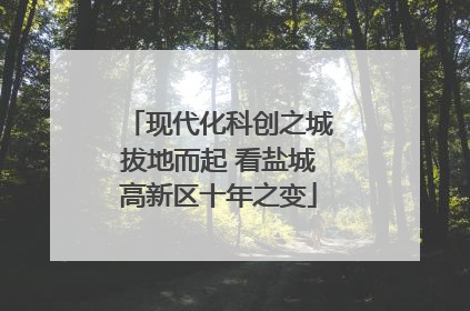 现代化科创之城拔地而起 看盐城高新区十年之变