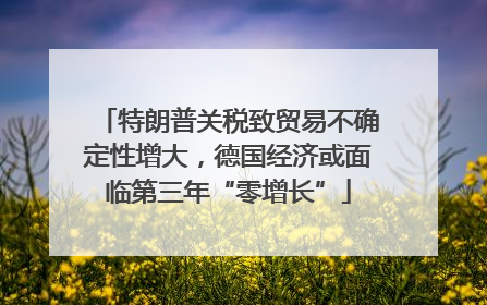 特朗普关税致贸易不确定性增大，德国经济或面临第三年“零增长”
