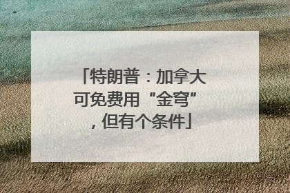 特朗普：加拿大可免费用“金穹”，但有个条件