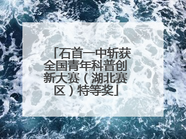 石首一中斩获全国青年科普创新大赛（湖北赛区）特等奖