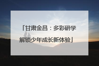 甘肃金昌：多彩研学解锁少年成长新体验