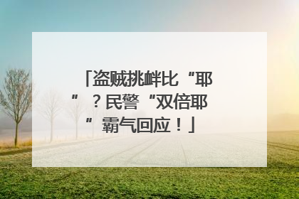 盗贼挑衅比“耶”？民警“双倍耶”霸气回应！