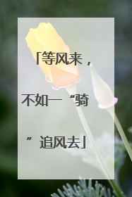等风来，不如一“骑”追风去
