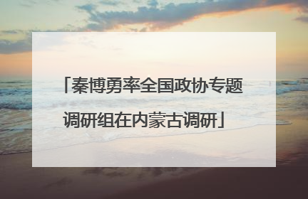 秦博勇率全国政协专题调研组在内蒙古调研
