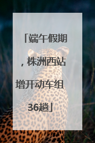 端午假期，株洲西站增开动车组36趟