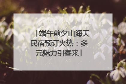 端午前夕山海天民宿预订火热：多元魅力引客来