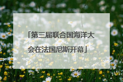 第三届联合国海洋大会在法国尼斯开幕