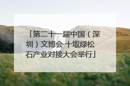 第二十一届中国（深圳）文博会·十堰绿松石产业对接大会举行