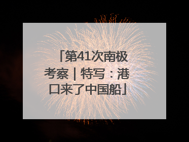 第41次南极考察｜特写：港口来了中国船