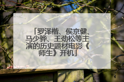 罗泽楷、侯京健、马少骅、王劲松等主演的历史题材电影《师生》开机