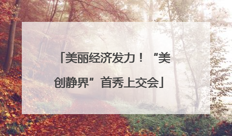 美丽经济发力！“美创静界”首秀上交会