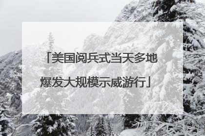 美国阅兵式当天多地爆发大规模示威游行