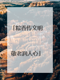 粽香传文明 敬老润人心
