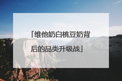 维他奶白桃豆奶背后的品类升级战