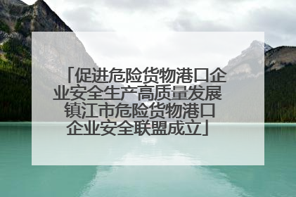 促进危险货物港口企业安全生产高质量发展 镇江市危险货物港口企业安全联盟成立