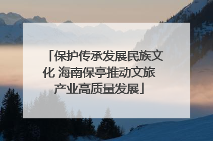 保护传承发展民族文化 海南保亭推动文旅产业高质量发展