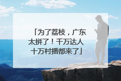 为了荔枝，广东太拼了！千万达人十万村播都来了