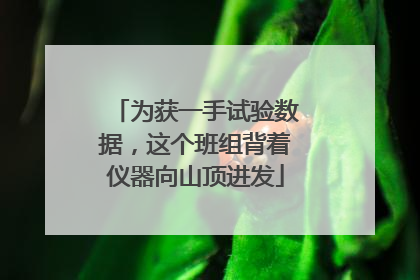 为获一手试验数据，这个班组背着仪器向山顶进发