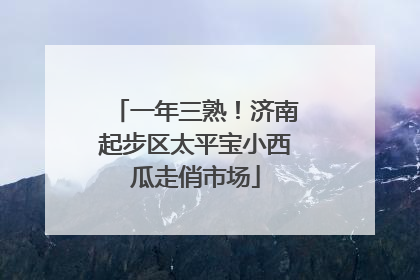 一年三熟！济南起步区太平宝小西瓜走俏市场