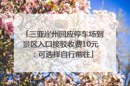 三亚崖州回应停车场到景区入口接驳收费10元：可选择自行前往