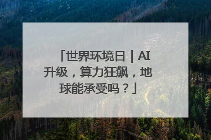 世界环境日｜AI升级，算力狂飙，地球能承受吗？