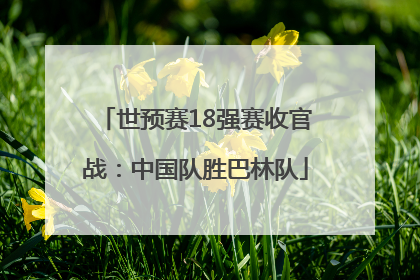 世预赛18强赛收官战：中国队胜巴林队