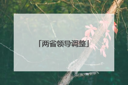 两省领导调整