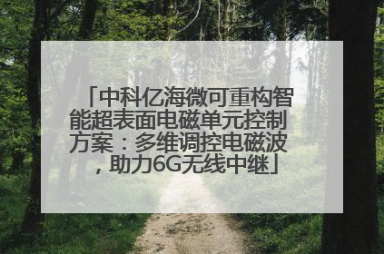中科亿海微可重构智能超表面电磁单元控制方案：多维调控电磁波，助力6G无线中继