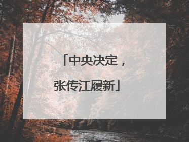 中央决定，张传江履新