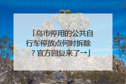 乌市停用的公共自行车停放点何时拆除？官方回复来了→