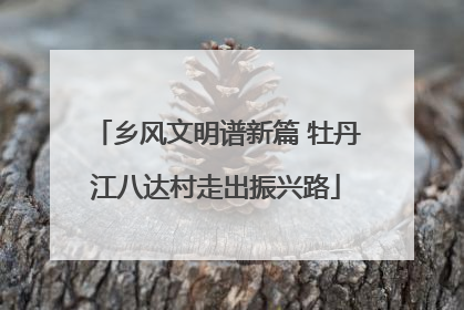 乡风文明谱新篇 牡丹江八达村走出振兴路