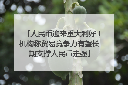 人民币迎来重大利好！机构称贸易竞争力有望长期支撑人民币走强