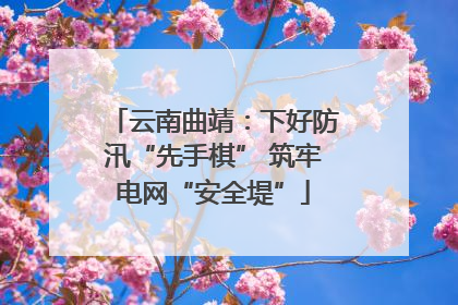 云南曲靖：下好防汛“先手棋” 筑牢电网“安全堤”