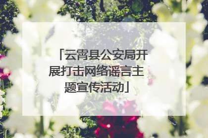 云霄县公安局开展打击网络谣言主题宣传活动