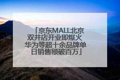 京东MALL北京双井店开业即爆火 华为等超十余品牌单日销售额破百万