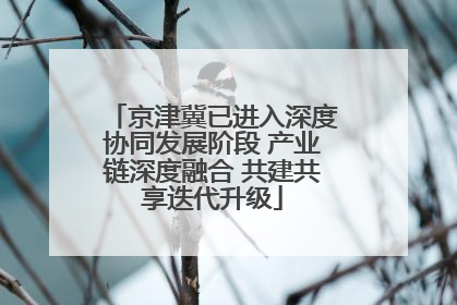 京津冀已进入深度协同发展阶段 产业链深度融合 共建共享迭代升级