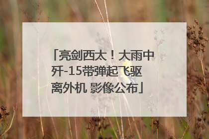 亮剑西太！大雨中歼-15带弹起飞驱离外机 影像公布
